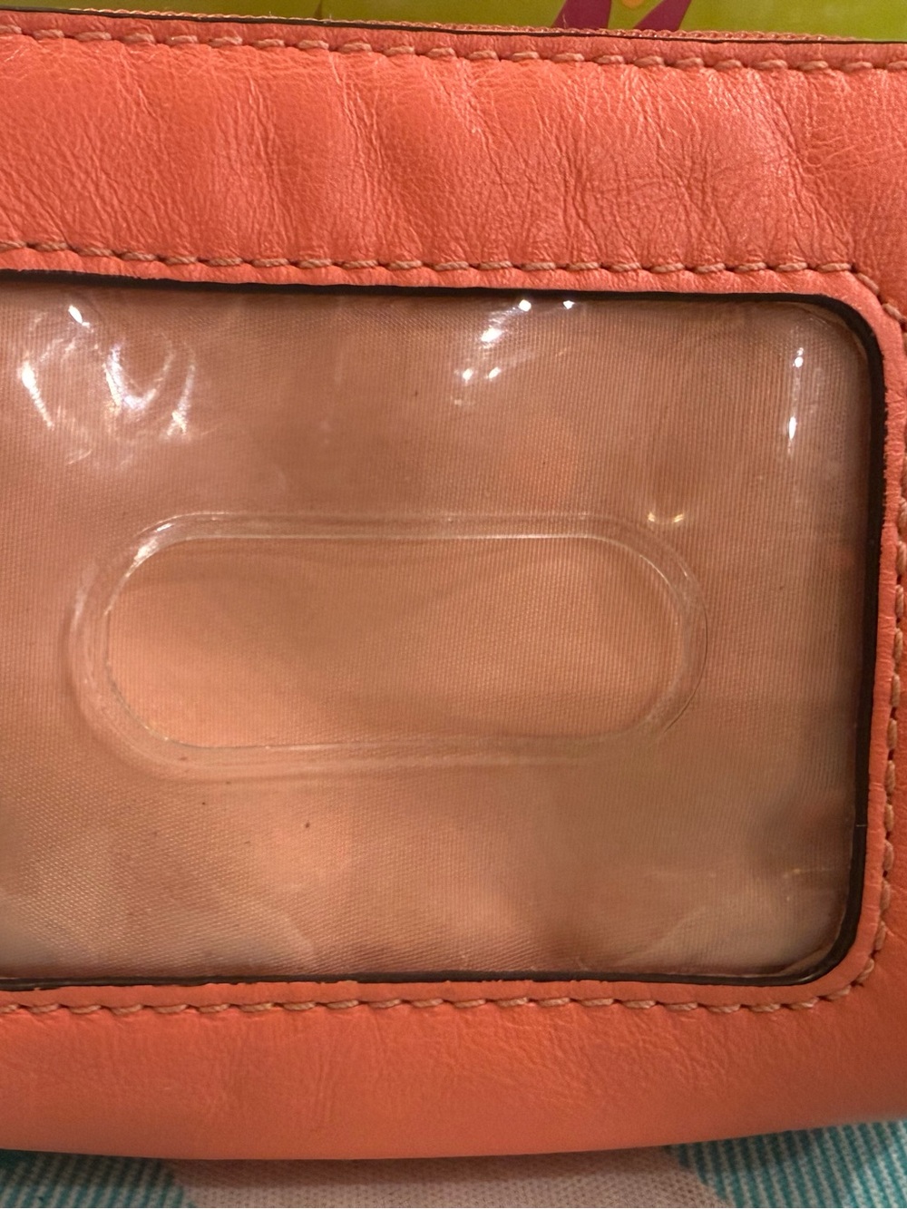 Coach Small Leather mini Wallet - Coral Y2K - Picture 2 of 4